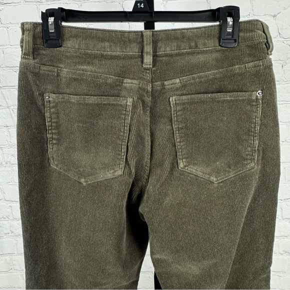 Quince Organic Stretch Corduroy Flare Pants Seaweed Green Color Size 8 - Picture 5 of 7